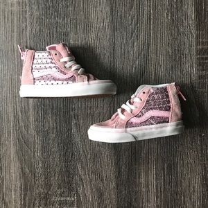 Baby Girls Heart Vans SZ 5